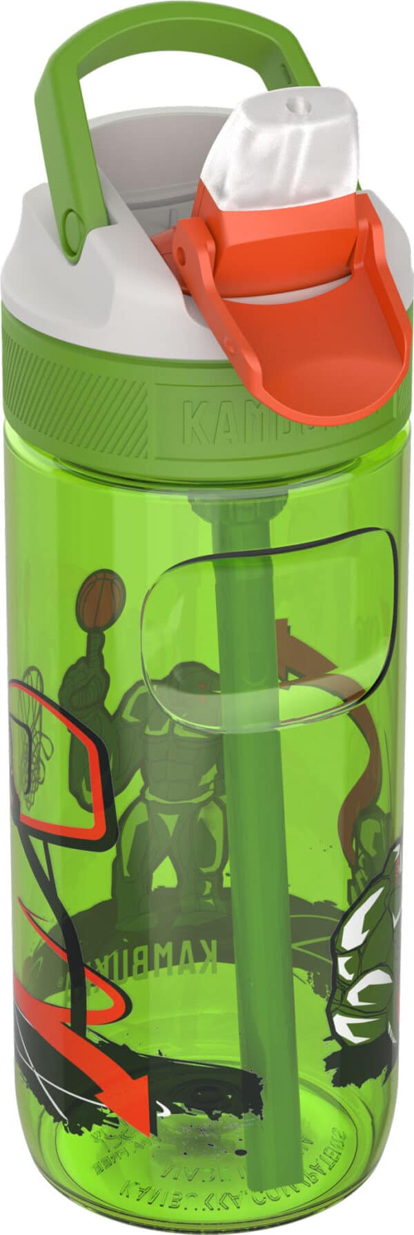 בקבוק שתיה ילדים 500 מ"ל ירוק￼ Kambukka Lagoon Basket Robo קמבוקה￼