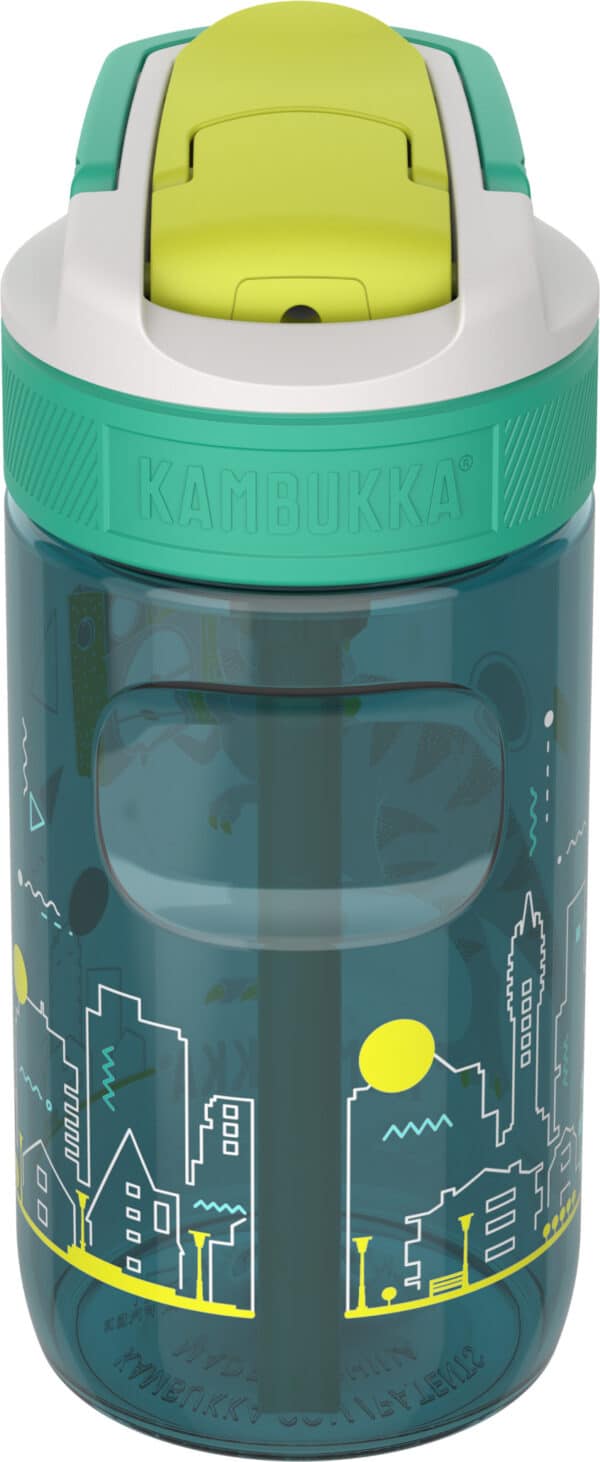 בקבוק שתיה ילדים 400 מ"ל ירוק Kambukka Lagoon Urban Dino