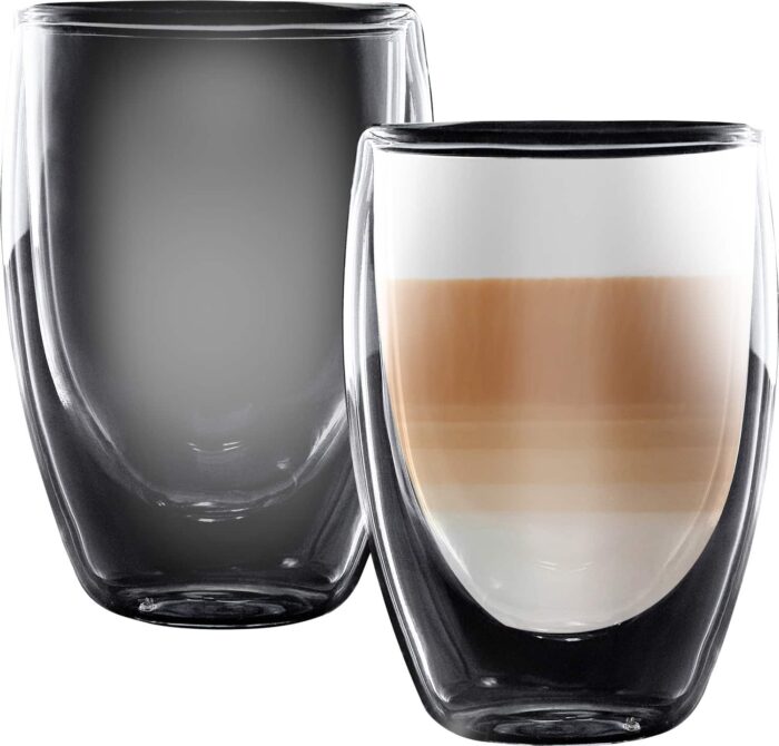סט 2 כוסות דופן כפולה 350 מ”ל Latte Columbia Limited Edition פוד אפיל – בסט דיל שופ Best Deal BAO