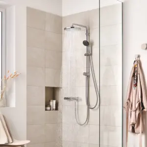 מוט פינוק לאמבטיה גרואה Grohe כרום ניקל דגם Vitalio Start 250 – בסט דיל שופ – מוט מקלחת