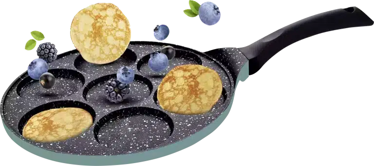 מחבת לביבות ופנקייק טורקיז 7 שקעים 26 ס"מ Black Marble Special Edition פוד אפיל Food Appeal